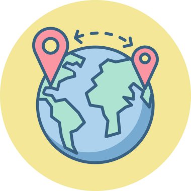 gezegen vektör simgesi üzerindeki konumlar modern basit vektör illüstrasyonuName 