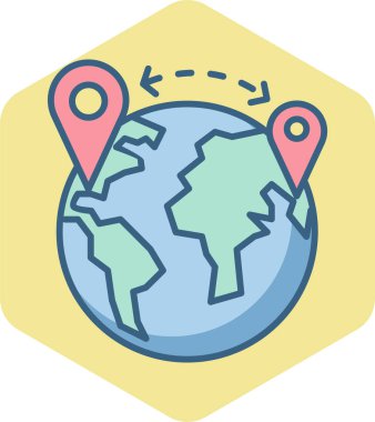 gezegen vektör simgesi üzerindeki konumlar modern basit vektör illüstrasyonuName 