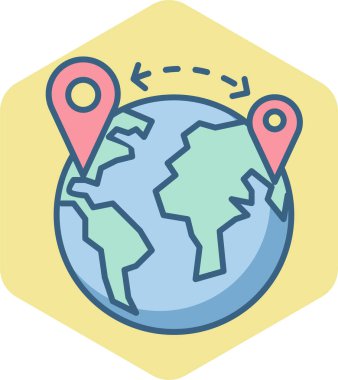 gezegen vektör simgesi üzerindeki konumlar modern basit vektör illüstrasyonuName 