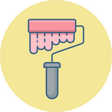 boya silindirli vektör simgesi modern basit vektör illüstrasyonu 