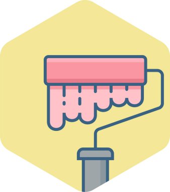 boya silindirli vektör simgesi modern basit vektör illüstrasyonu 