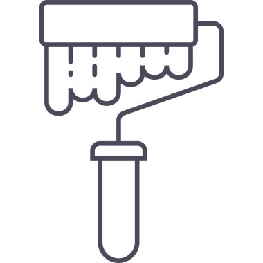 boya silindirli vektör simgesi modern basit vektör illüstrasyonu 