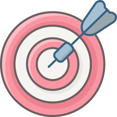 hedef vektör simgesi modern basit vektör çizimi 