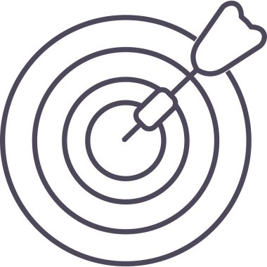 hedef vektör simgesi modern basit vektör çizimi 