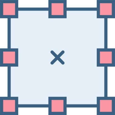 grafik programı, noktalı kare vektör simgesi modern basit vektör illüstrasyonu 