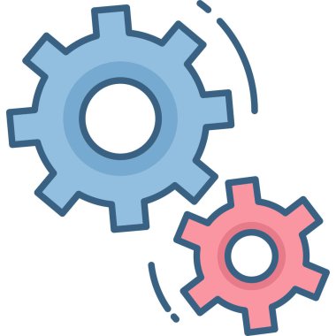 ayarlar, vites vektör simgesi modern vektör illüstrasyonu 