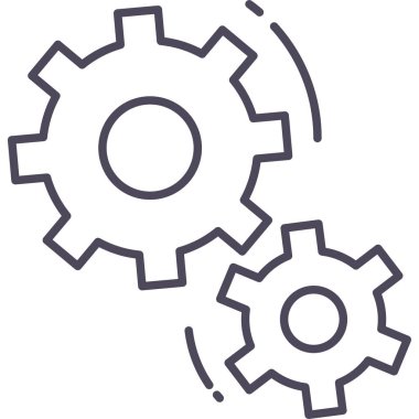 ayarlar, vites vektör simgesi modern vektör illüstrasyonu 