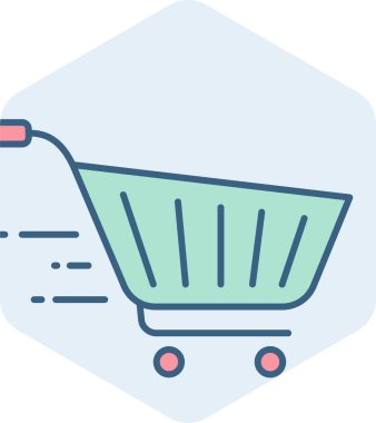 Alışveriş arabası vektör simgesi modern basit vektör illüstrasyonu 