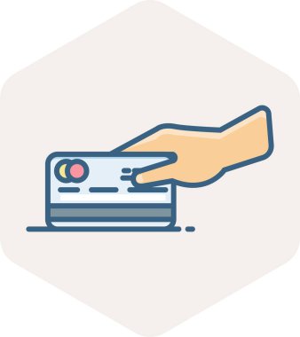 Kredi kartı vektör simgesi ile ödeme modern basit vektör illüstrasyonuName 