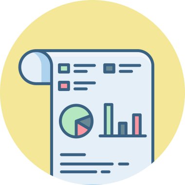 Diyagram vektör simgesi modern basit vektör illüstrasyonu 