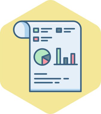 Diyagram vektör simgesi modern basit vektör illüstrasyonu 