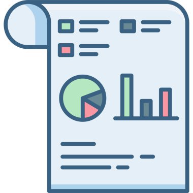 Diyagram vektör simgesi modern basit vektör illüstrasyonu 