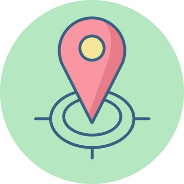 konum vektör simgesi modern basit vektör çizimi 