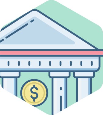 Banka vektör simgesi modern basit vektör illüstrasyonu 