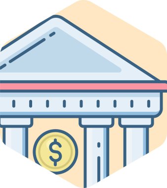 Banka vektör simgesi modern basit vektör illüstrasyonu 