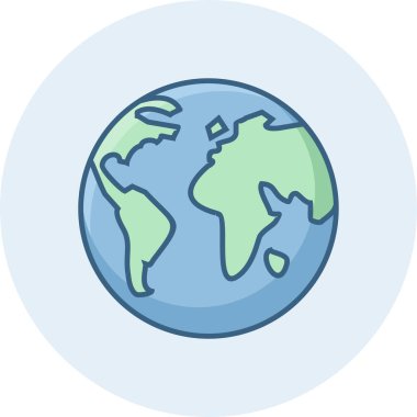 Dünya vektör simgesi modern basit vektör illüstrasyonu 