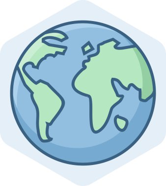 Dünya vektör simgesi modern basit vektör illüstrasyonu 