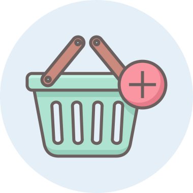 Cart vektör simgesine modern basit vektör illüstrasyonu ekle 