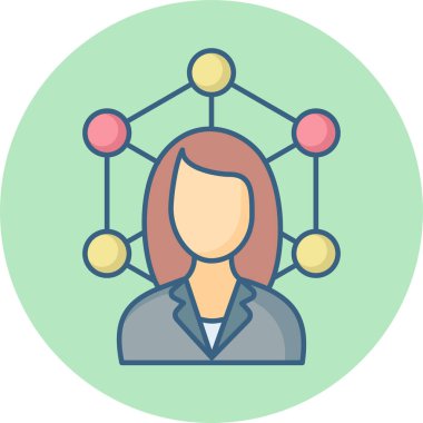 kadın vektör simgesi modern basit vektör çizimi 