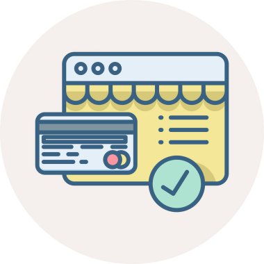 çevrimiçi ödeme vektör simgesi modern basit vektör illüstrasyonu 