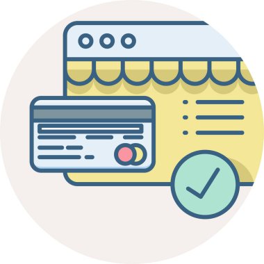 çevrimiçi ödeme vektör simgesi modern basit vektör illüstrasyonu 