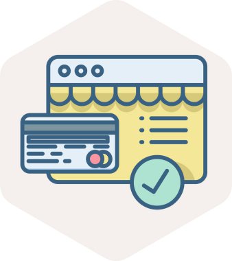 çevrimiçi ödeme vektör simgesi modern basit vektör illüstrasyonu 