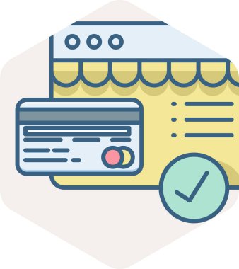 çevrimiçi ödeme vektör simgesi modern basit vektör illüstrasyonu 