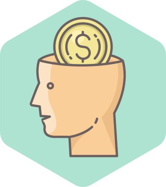 Para vektör simgesi modern basit vektör çizimini düşünün 