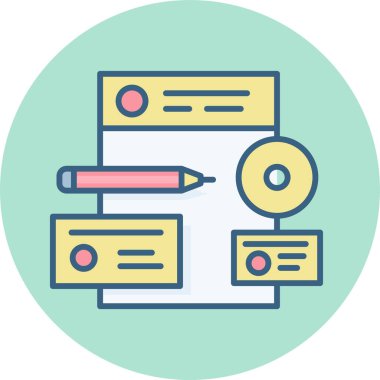 kırtasiye araçları vektör simgesi modern basit vektör illüstrasyonu 