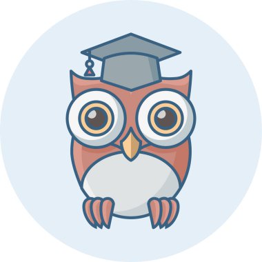 akıllı baykuş vektör simgesi modern basit vektör illüstrasyonu 