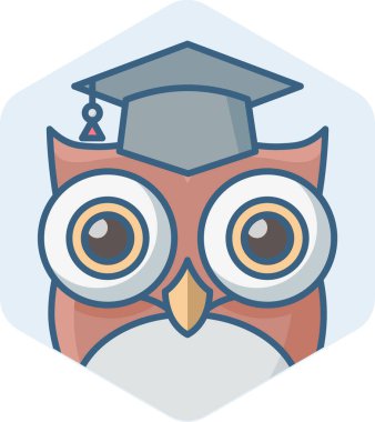 akıllı baykuş vektör simgesi modern basit vektör illüstrasyonu 