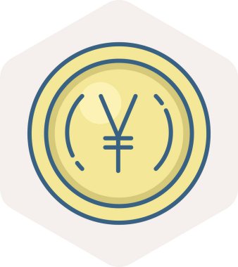 yen sikke vektör simgesi modern basit vektör illüstrasyonu 