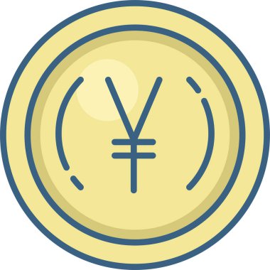 yen sikke vektör simgesi modern basit vektör illüstrasyonu 