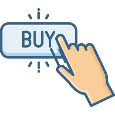 Düğme vektör simgesini satın al modern basit vektör illüstrasyonu 