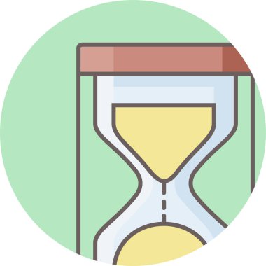 kum saati vektör simgesi modern basit vektör illüstrasyonu 