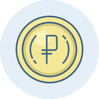 ruble sikke vektör simgesi modern basit vektör illüstrasyonu 