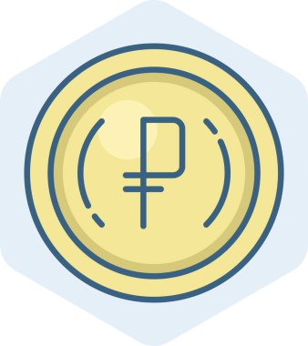 ruble sikke vektör simgesi modern basit vektör illüstrasyonu 