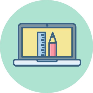 çevrimiçi öğrenme vektörü simgesi modern basit vektör illüstrasyonu  