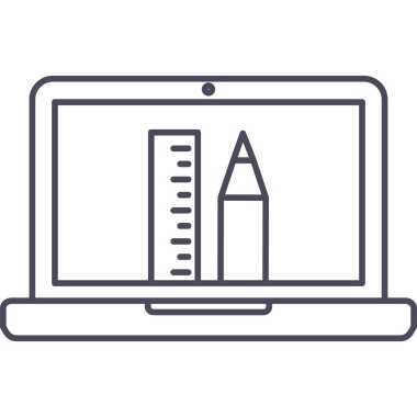 çevrimiçi öğrenme vektörü simgesi modern basit vektör illüstrasyonu 