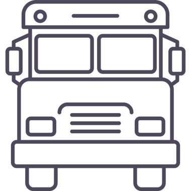 okul yolu vektör simgesi modern basit vektör illüstrasyonu 