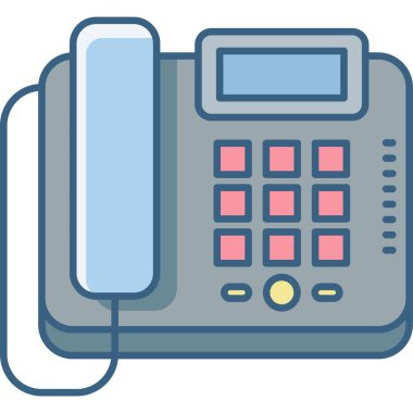 telefon faks vektör simgesi modern basit vektör illüstrasyonu 