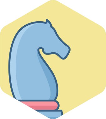 Satranç taşı at vektör simgesi modern basit vektör illüstrasyonu 