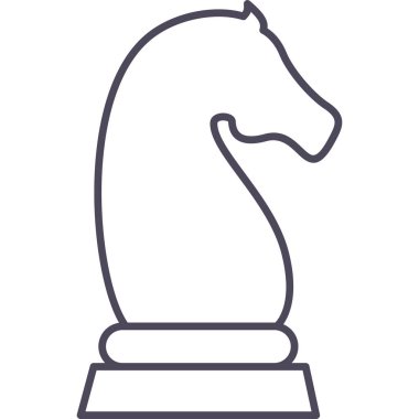 Satranç taşı at vektör simgesi modern basit vektör illüstrasyonu 