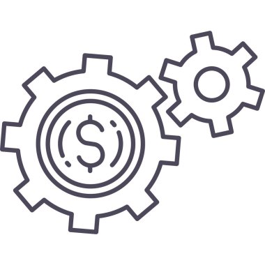 finansal ayarlar vektör simgesi modern basit vektör illüstrasyonu 