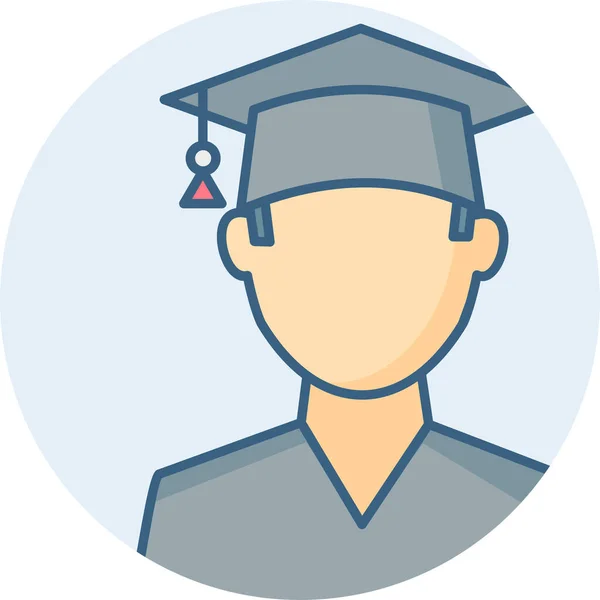 Student Graduate Icon Modern Simple Vector Illustration — Stock Vector