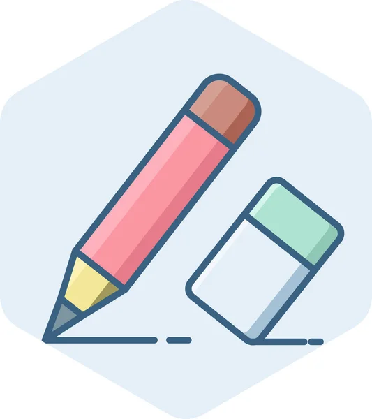 Pencil Eraser Icon Modern Simple Vector Illustration — Stock Vector