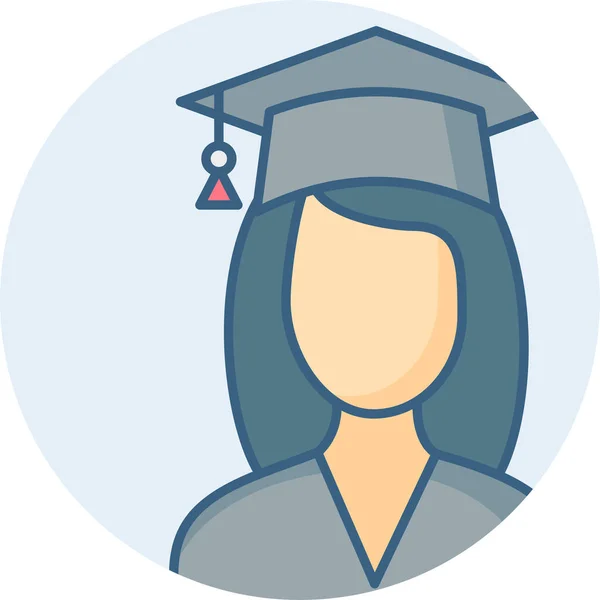 Öğrenci, mezun simgesi modern ve basit, vektör illüstrasyonu 