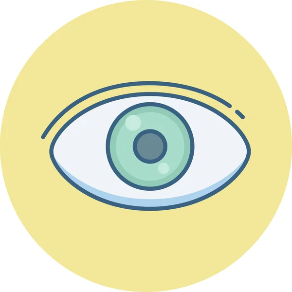 Open Eye Icon Modern Simple Vector Illustration — Stock Vector