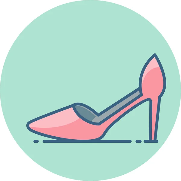 Kadın Ayakkabı Ikonu Modern Basit Vektör Illüstrasyonu — Stok Vektör