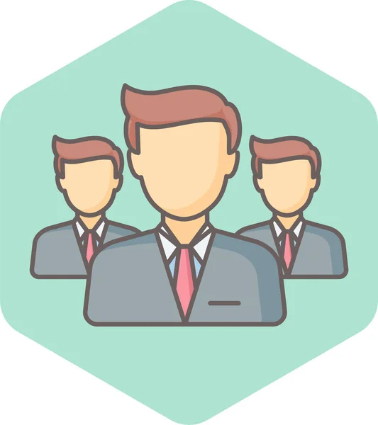 Business Men Group Icon Modern Simple Vector Illustration — Stock Vector